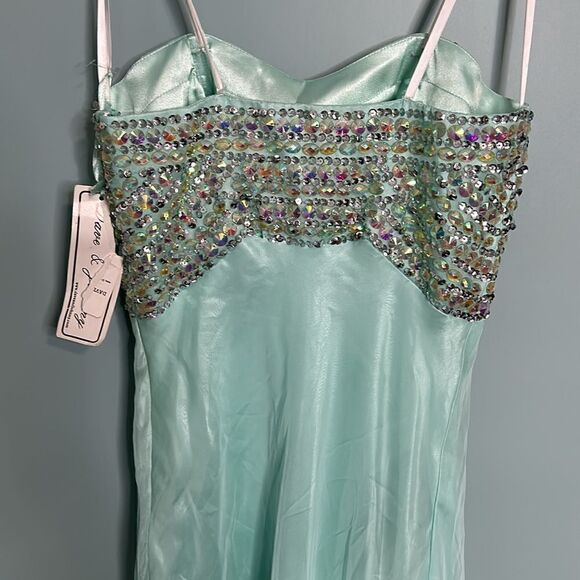 DAVE AND JOHNNY 10186 Strapless Aqua NWT 7/8 - Picture 7 of 10